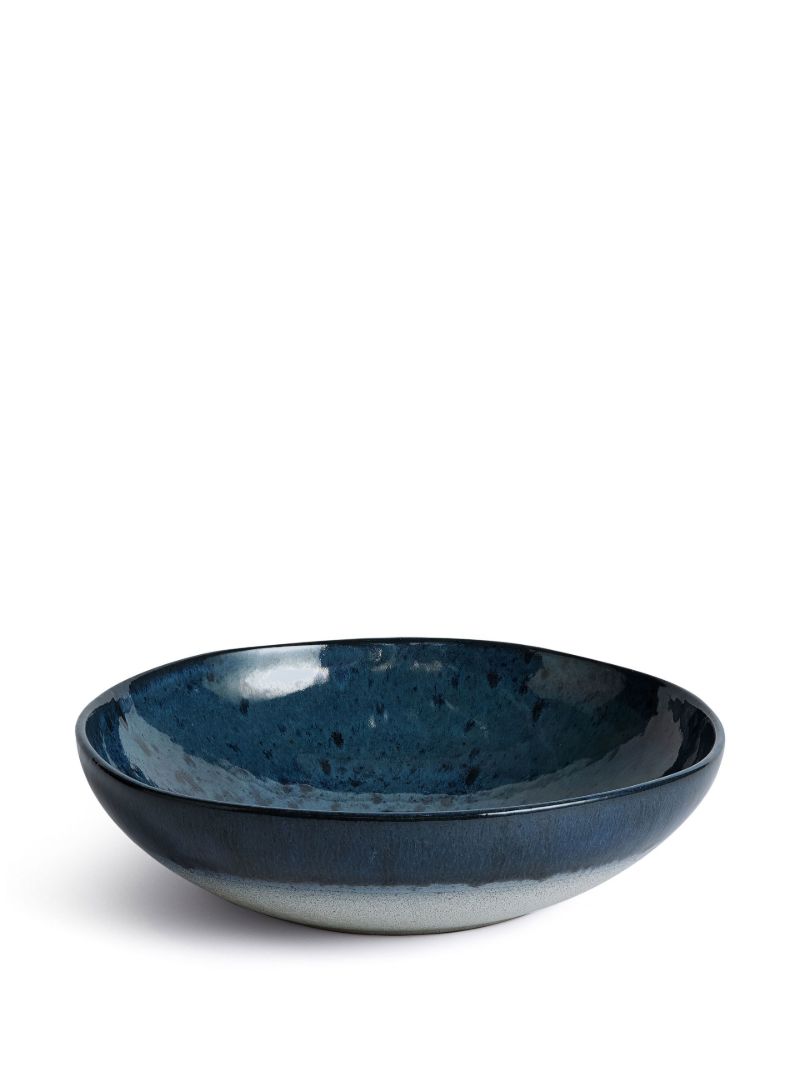 Blue Nero Stoneware Pasta Bowl Set