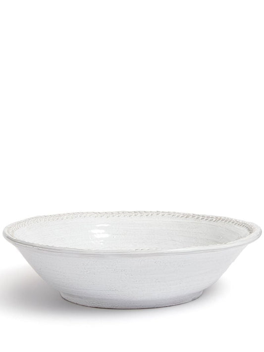 White Hillcrest Stoneware Serving Bowl