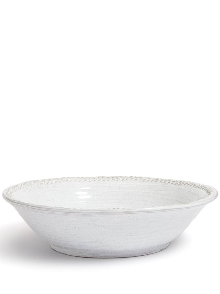 White Hillcrest Stoneware Serving Bowl
