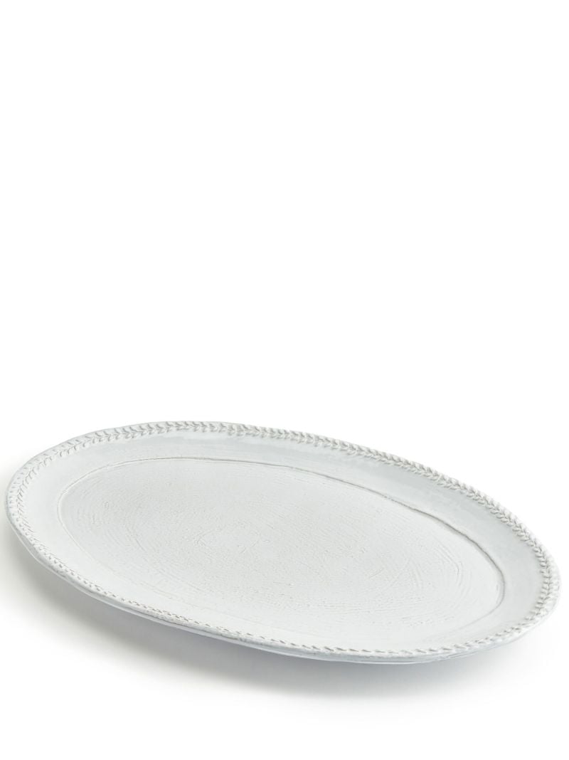 White Hillcrest Stoneware Platter