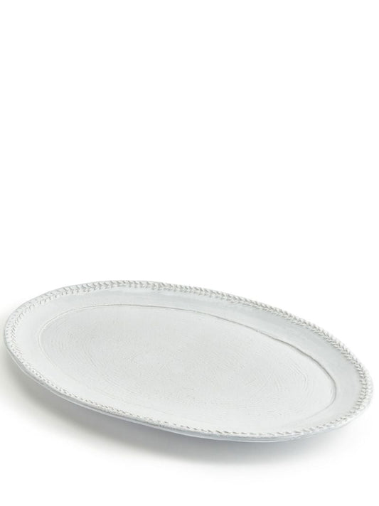 White Hillcrest Stoneware Platter