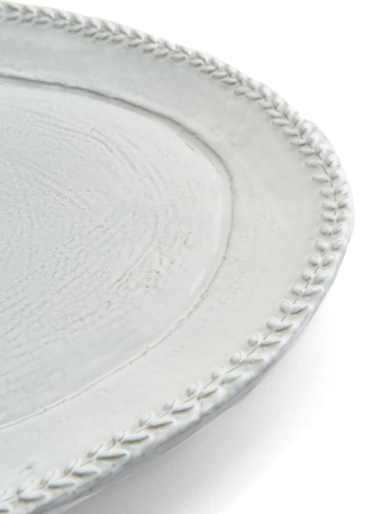 White Hillcrest Stoneware Platter