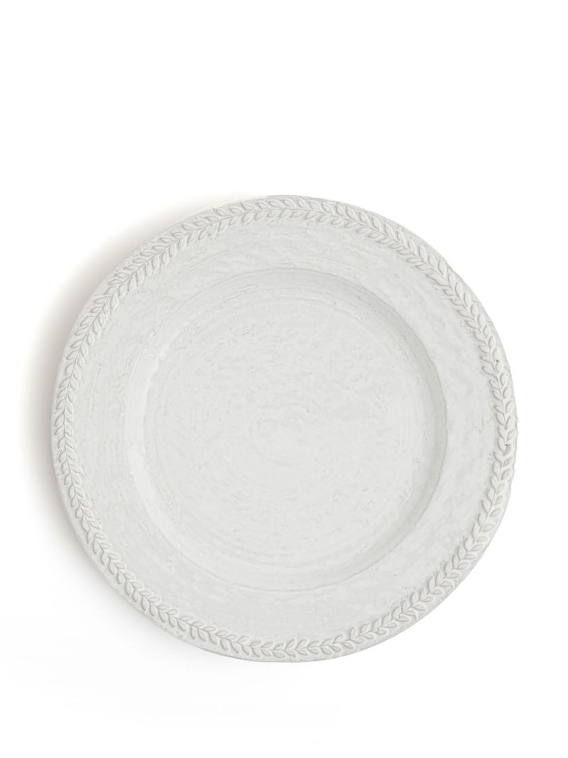 White Hillcrest Stoneware Side Plate Set