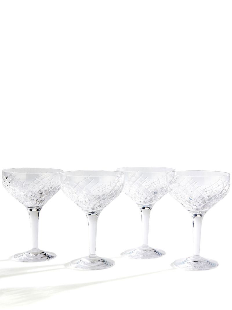 Clear Barwell Crystal Champagne Coupe Set