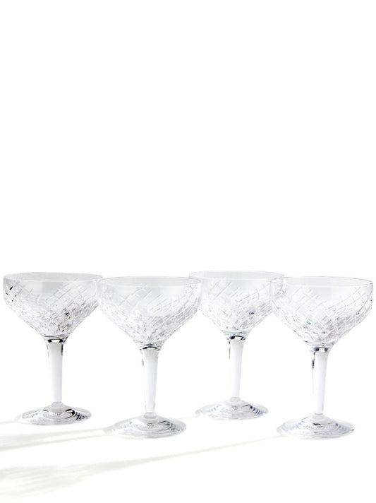 Clear Barwell Crystal Champagne Coupe Set