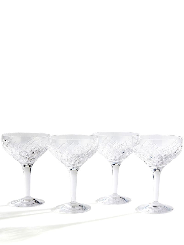 Clear Barwell Crystal Champagne Coupe Set