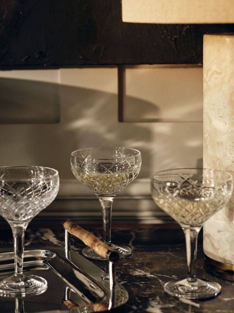 Clear Barwell Crystal Champagne Coupe Set
