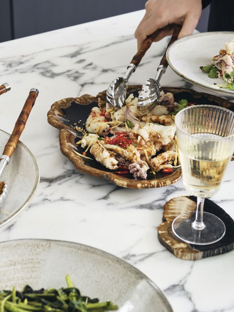 Black Balfern Large Wood Platter