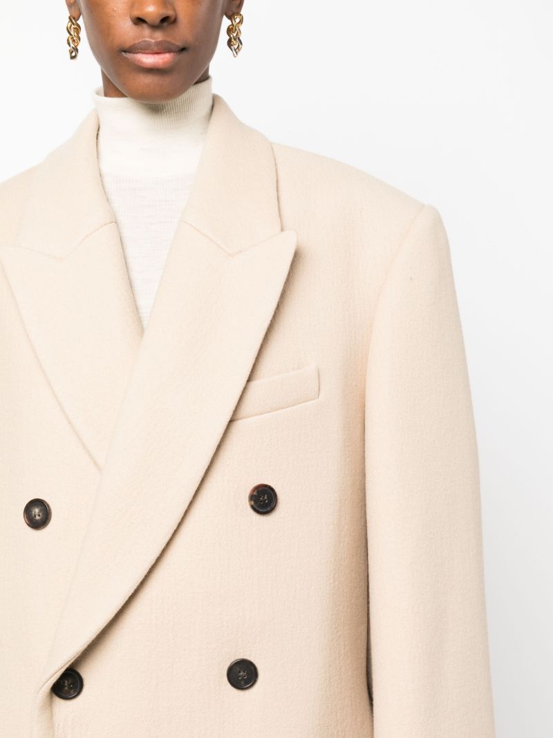 X Hailey Bieber Double-breasted Wool Coat