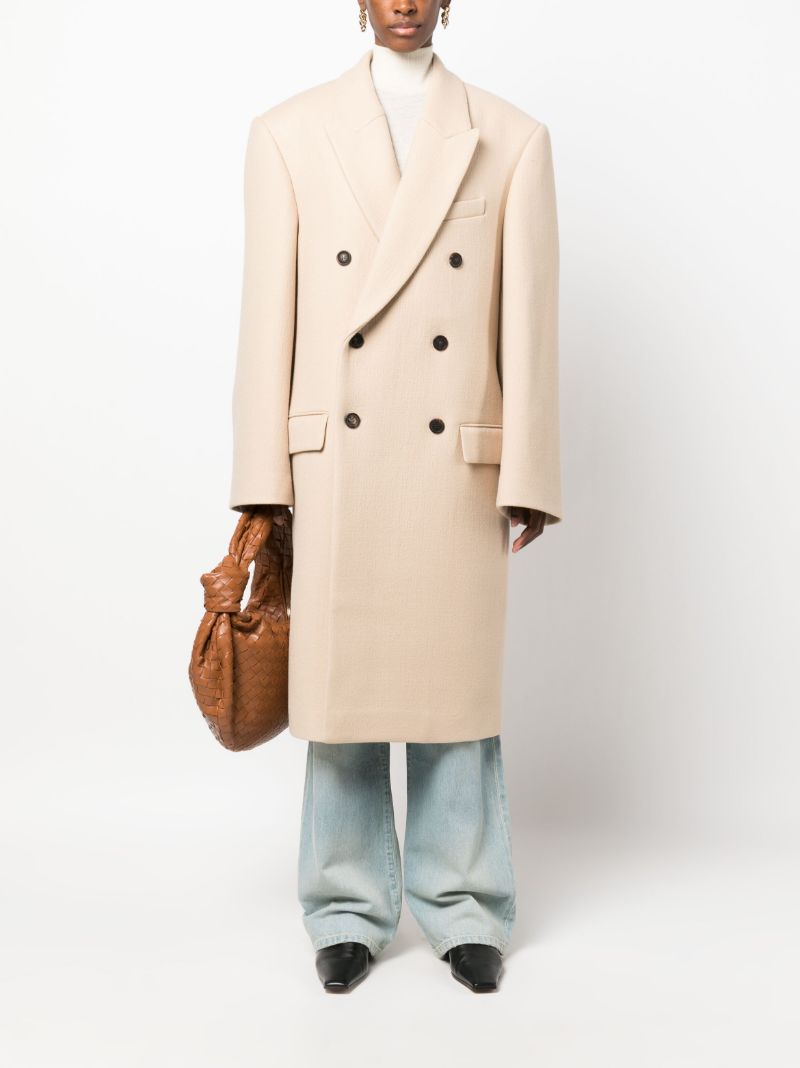 X Hailey Bieber Double-breasted Wool Coat