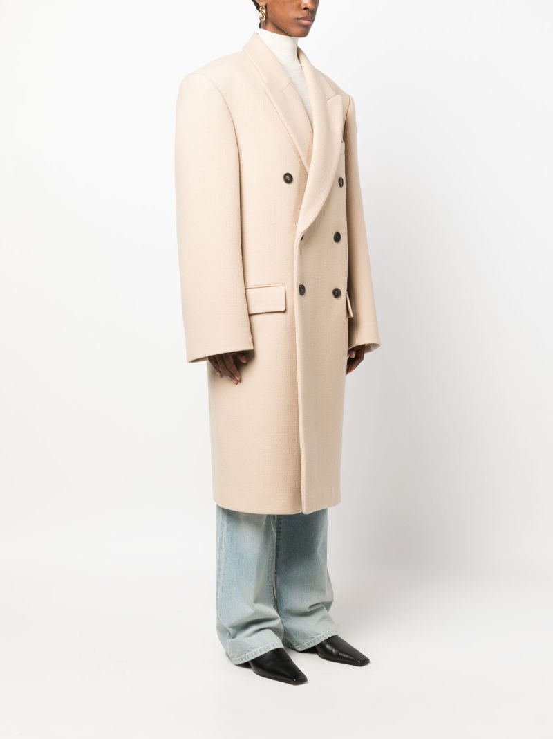 X Hailey Bieber Double-breasted Wool Coat