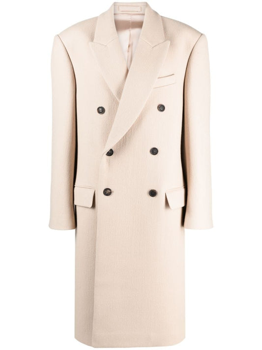 X Hailey Bieber Double-breasted Wool Coat