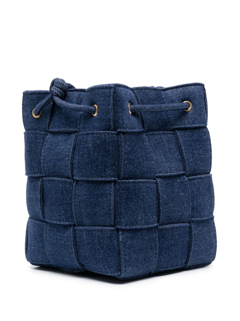 Blue Small Cassette Denim Bucket Bag