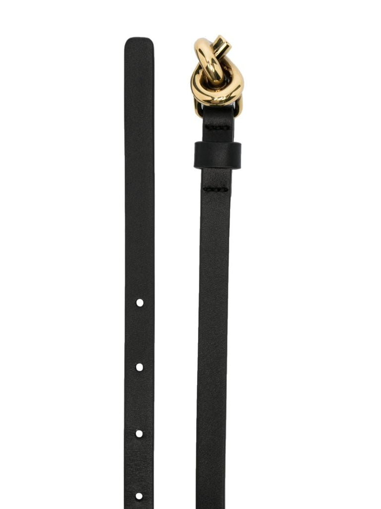 Black Knot Buckle Leather Belt