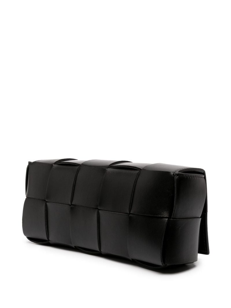 Black Cassette Intrecciato-leather Pouch Bag