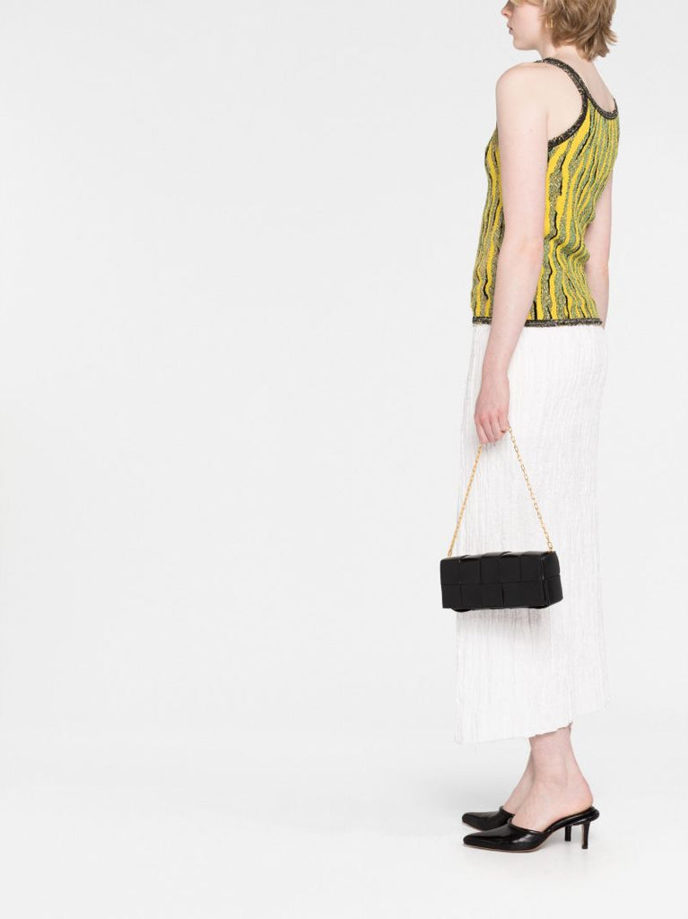 Black Cassette Intrecciato-leather Pouch Bag