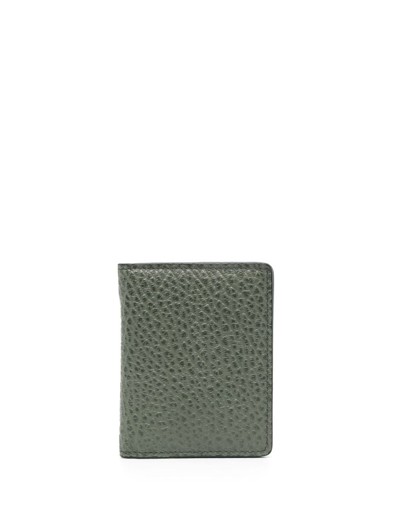 Green Four Stitch Keychain Wallet