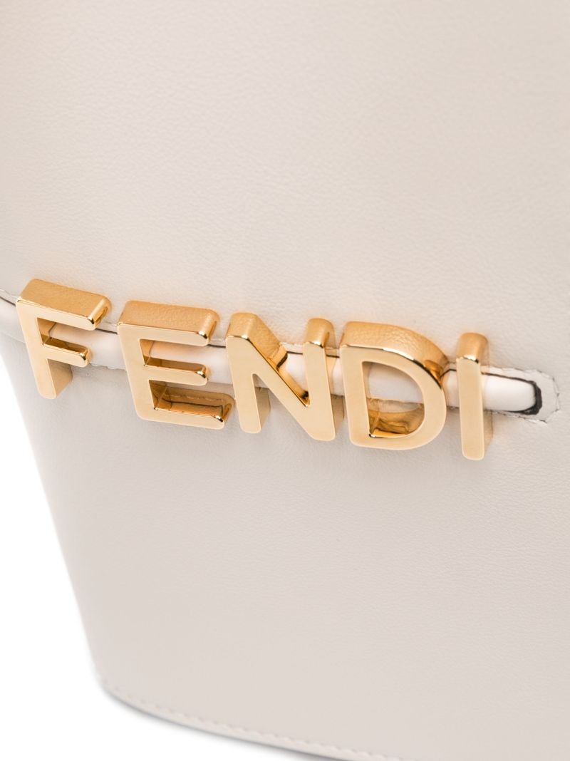 Neutral Fendigraphy Leather Cross Body Bag