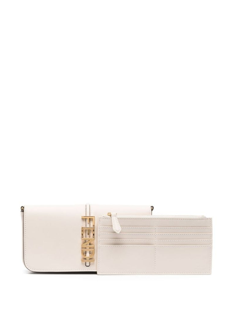 Neutral Fendigraphy Leather Cross Body Bag