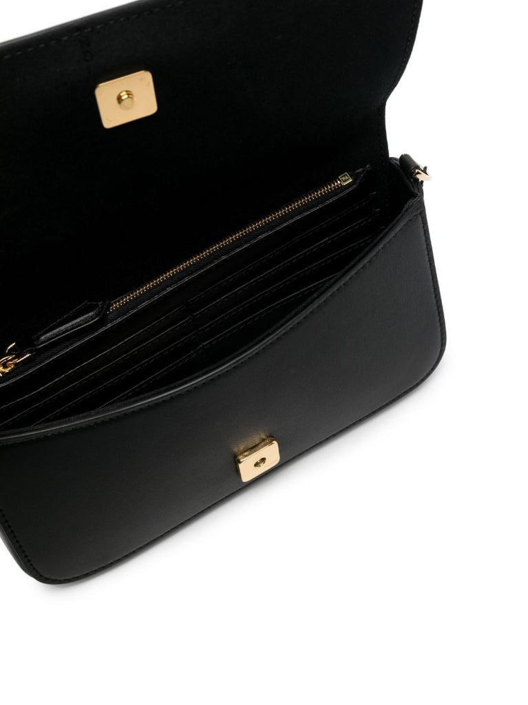 Black Fendigraphy Leather Cross Body Bag