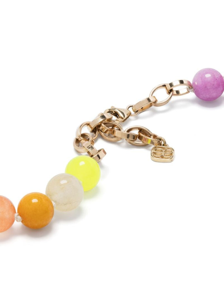 14k Yellow Gold Rainbow Sapphire and Diamond Necklace