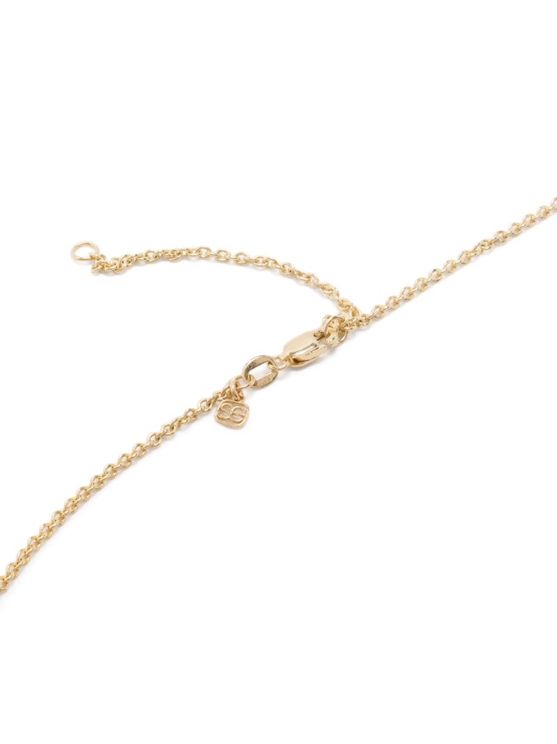 14k Yellow Gold Peace Heart Large Diamond Necklace