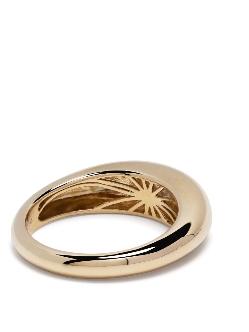 14k Yellow Gold Heart Diamond Ring