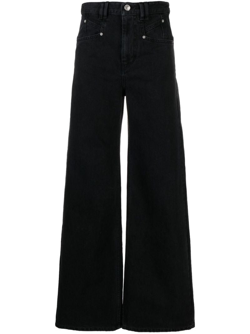 Black Lemony Wide-leg Jeans