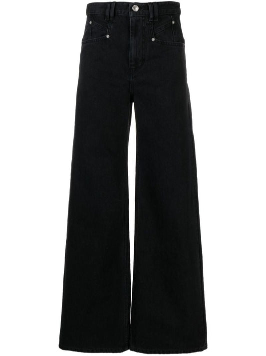 Black Lemony Wide-leg Jeans