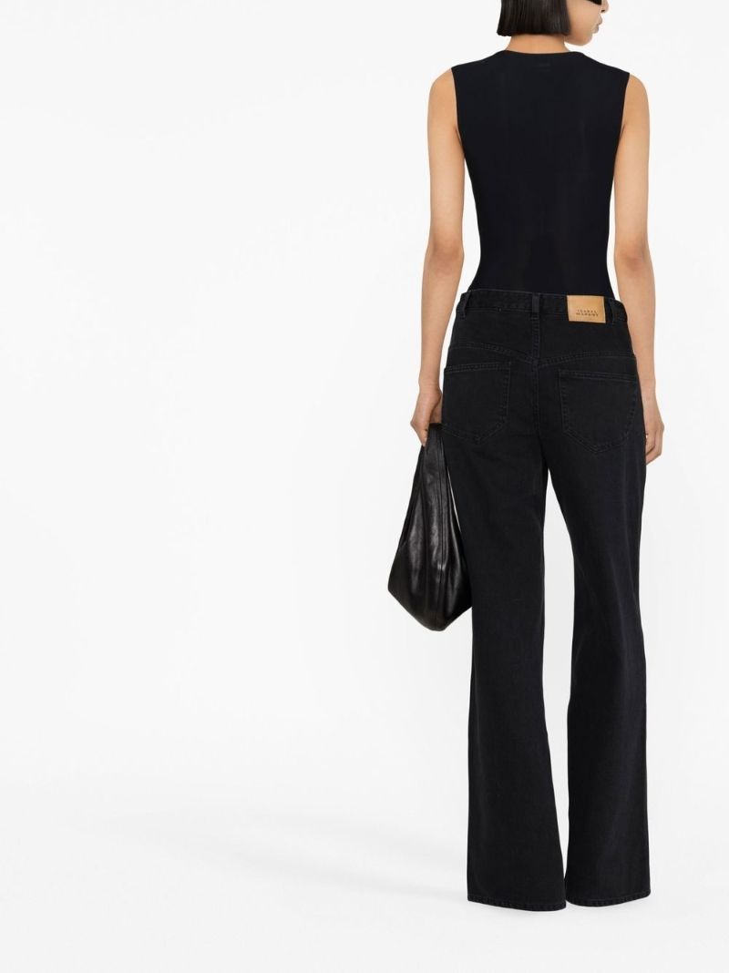 Black Lemony Wide-leg Jeans