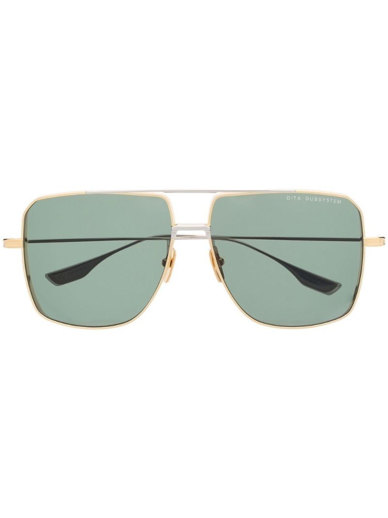 Green Dubsystem Oversized Sunglasses