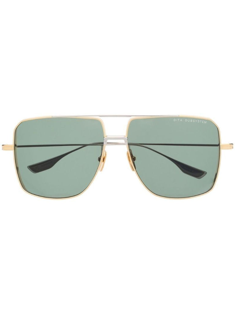 Green Dubsystem Oversized Sunglasses