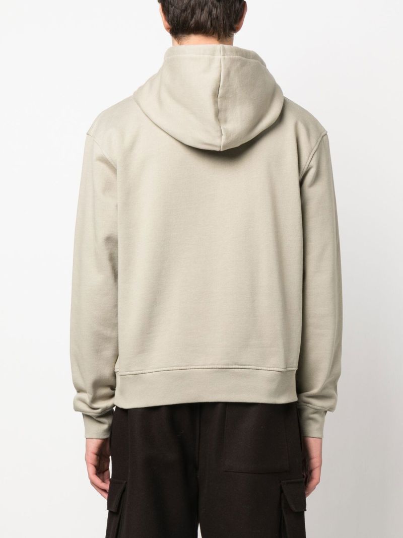 Khaki Embroidered Logo Hoodie