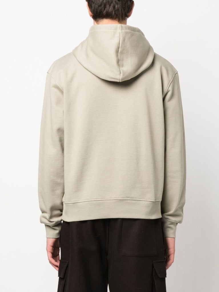 Khaki Embroidered Logo Hoodie