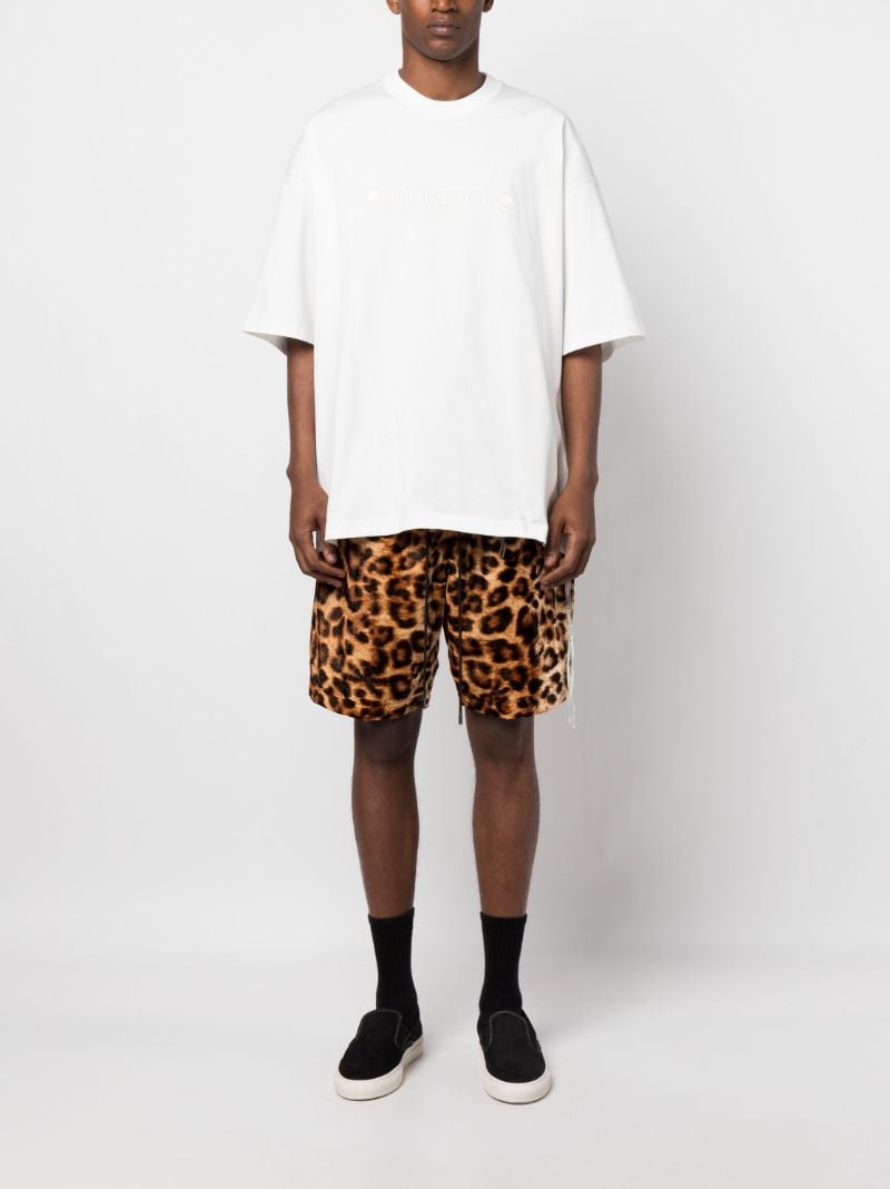 White Logo Print T-shirt