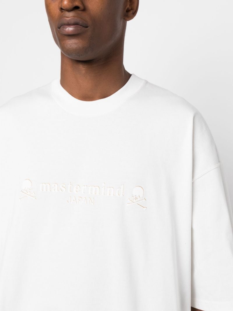 White Logo Print T-shirt