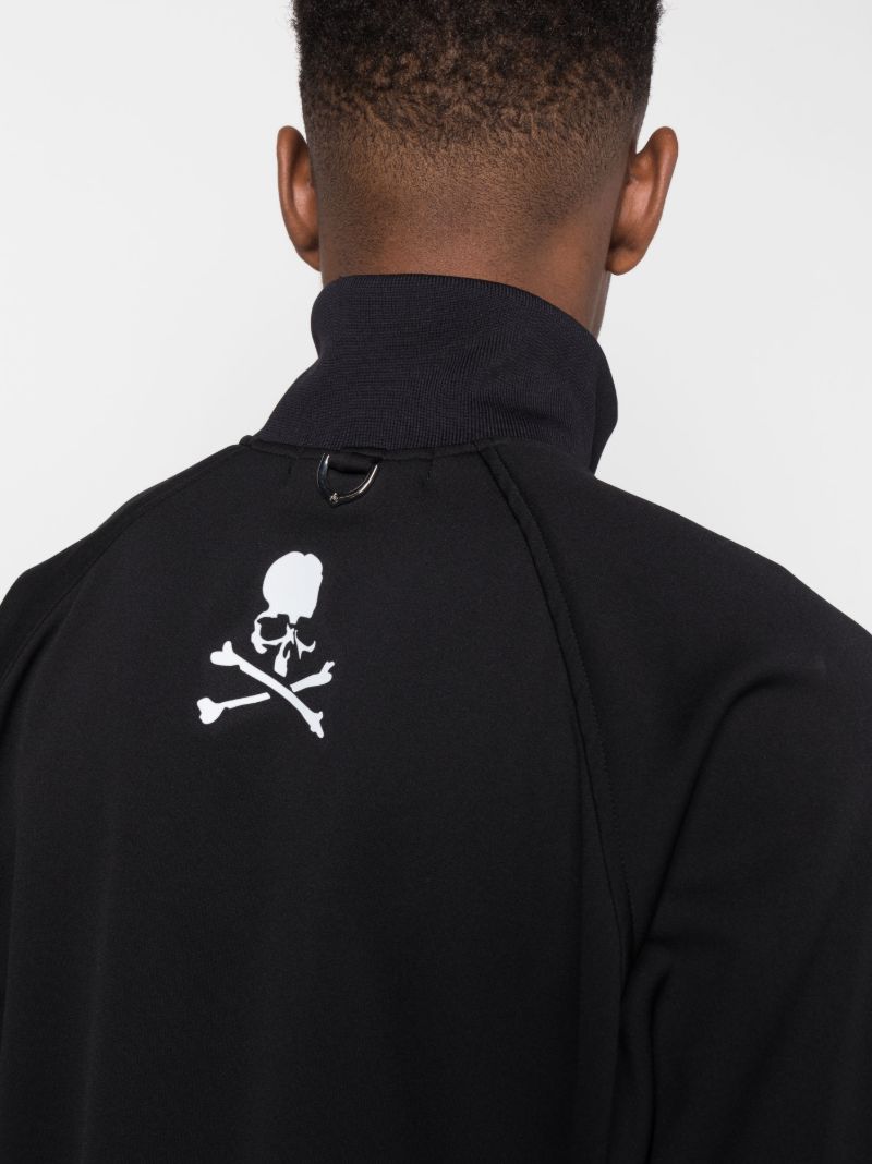 Black Skull Print Track Jacket