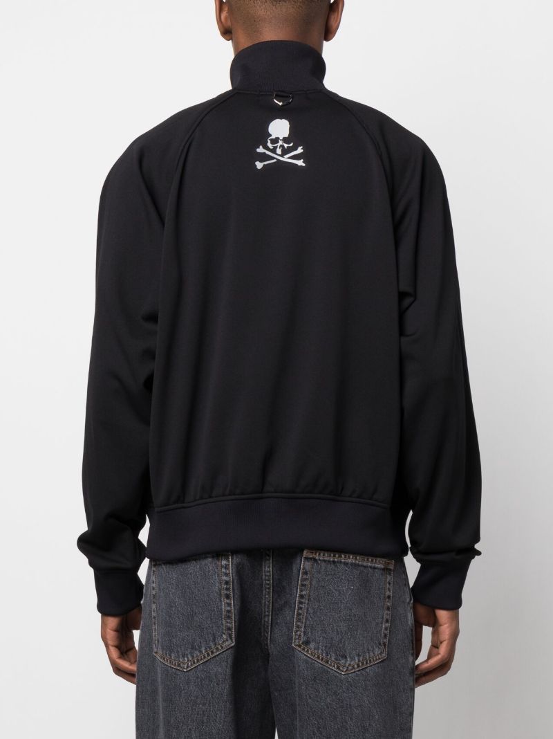 Black Skull Print Track Jacket