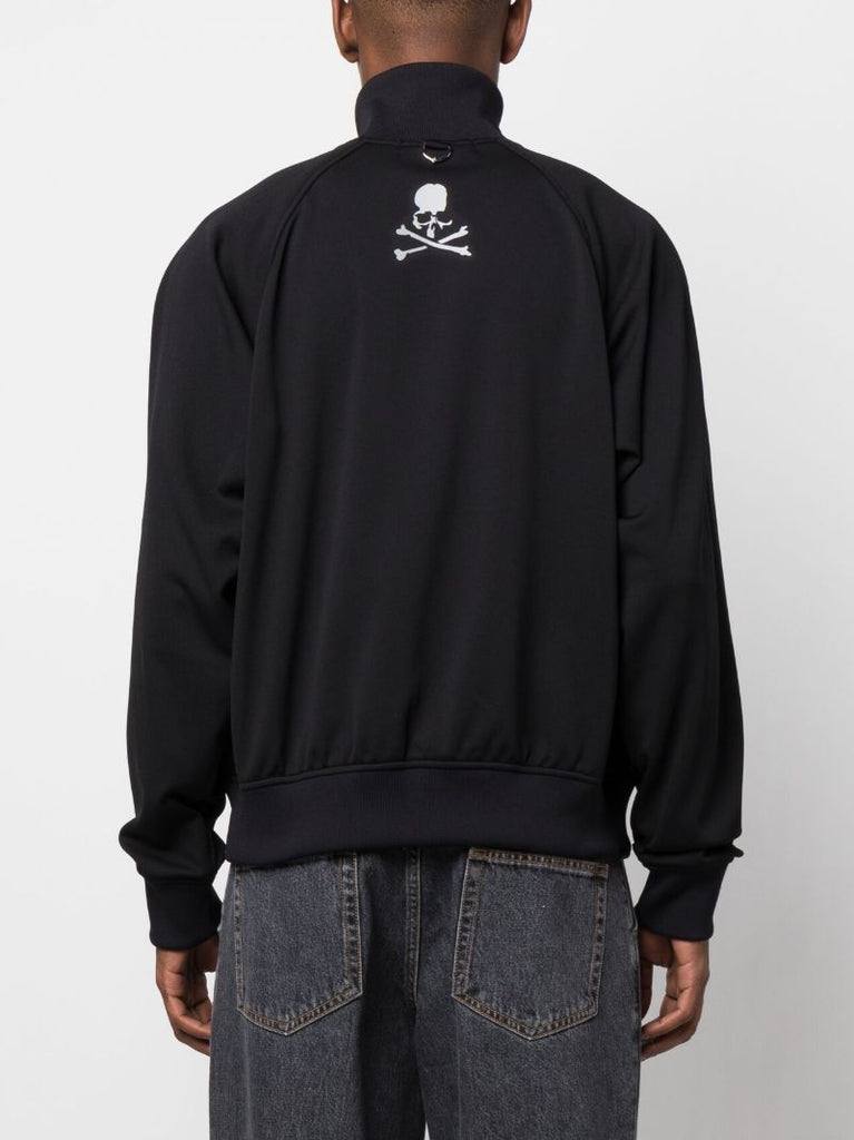 Black Skull Print Track Jacket