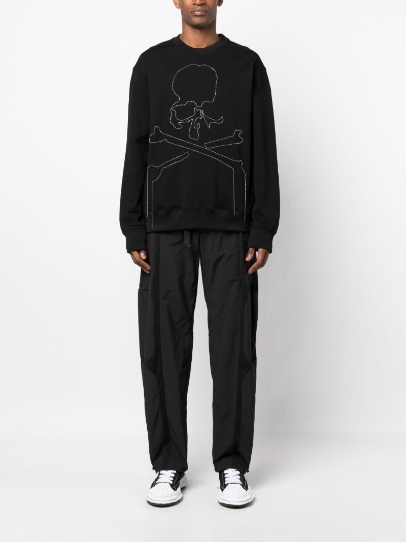 Black Chain-embroidered Sweatshirt