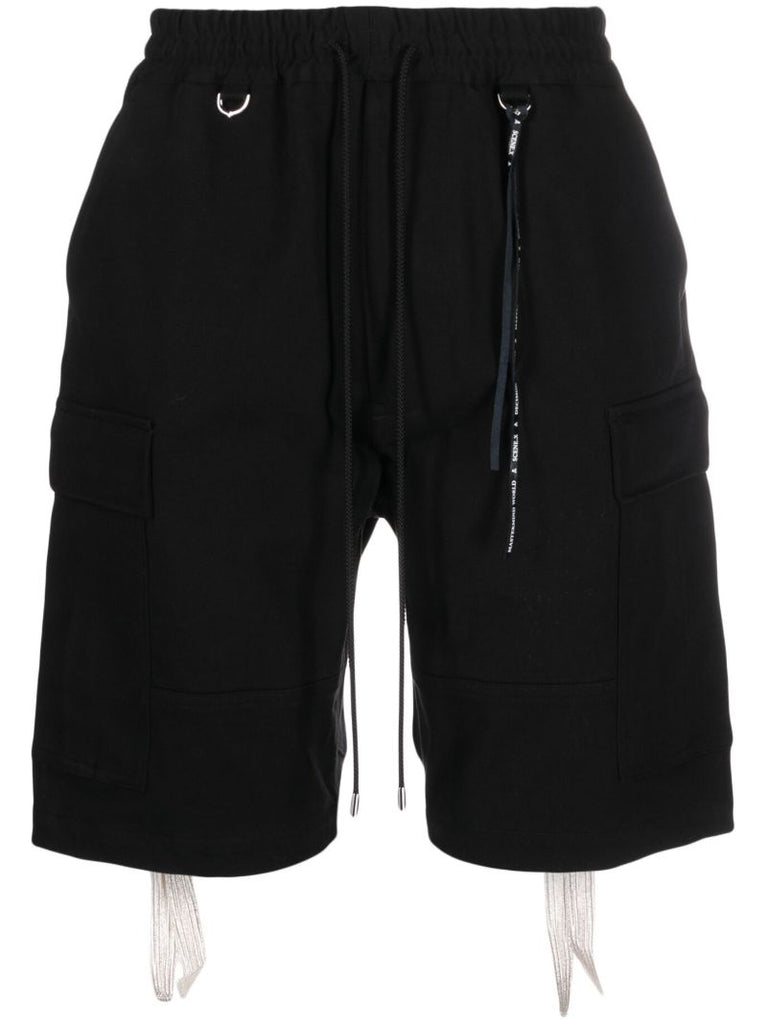 Black High Density Cargo Shorts