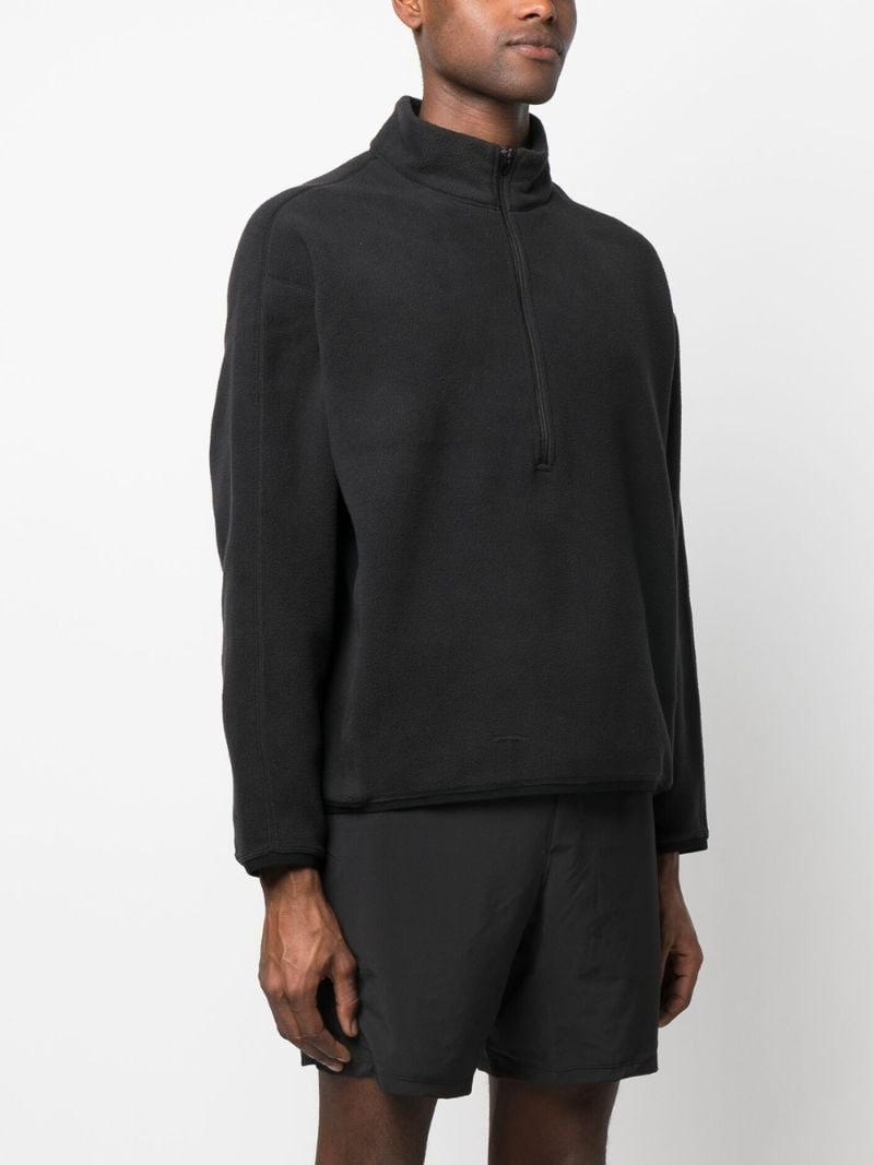 Black Half-zip Polar Fleece Top