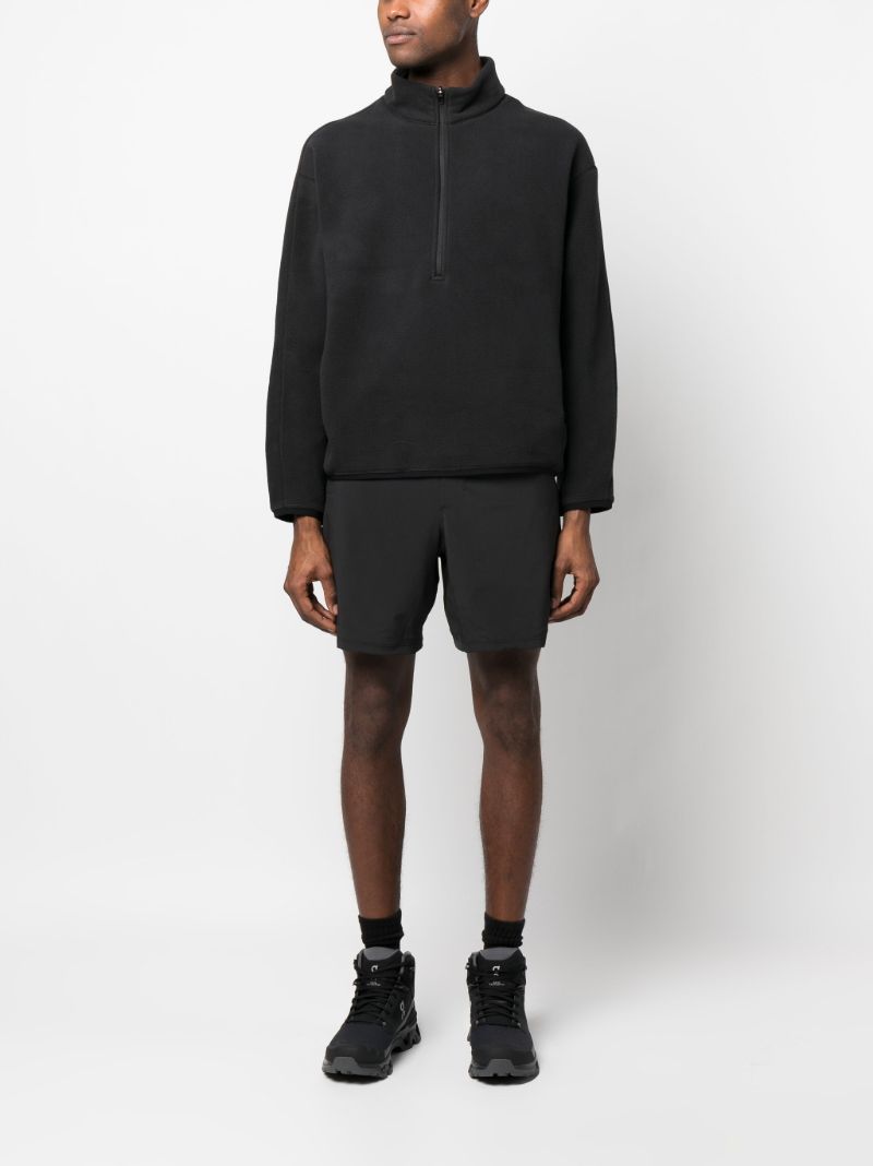 Black Half-zip Polar Fleece Top