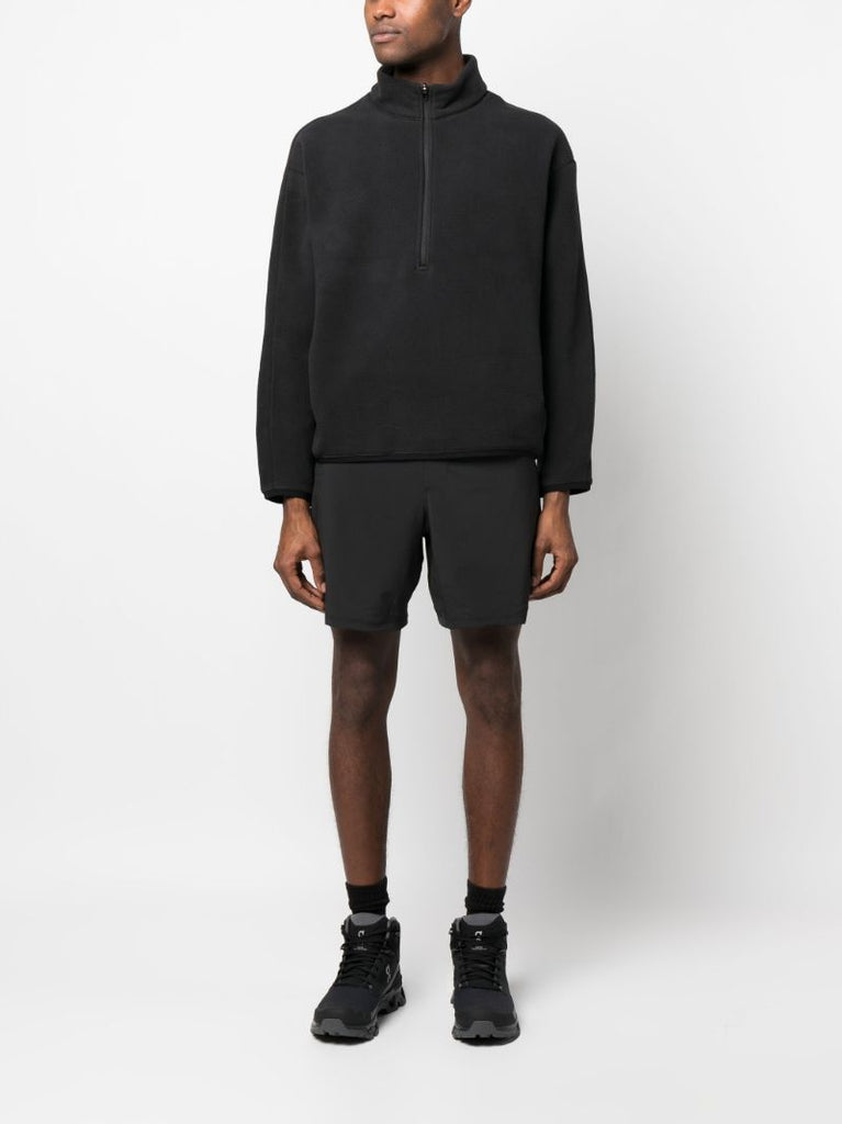 Black Half-zip Polar Fleece Top