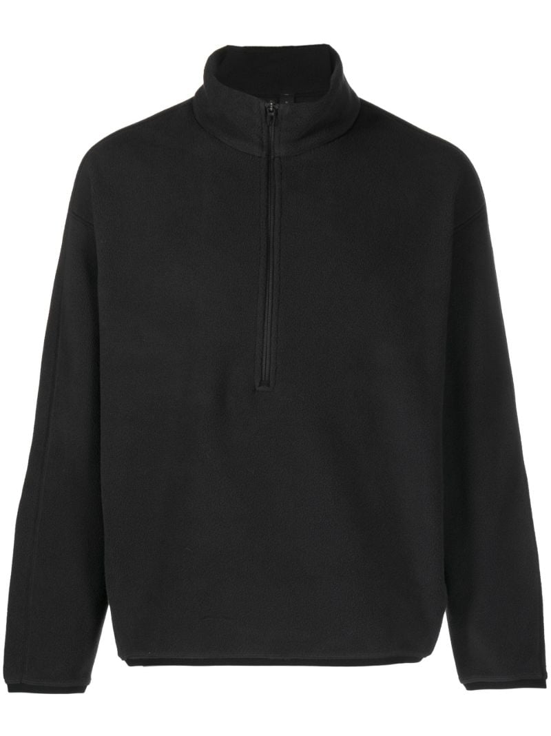 Black Half-zip Polar Fleece Top