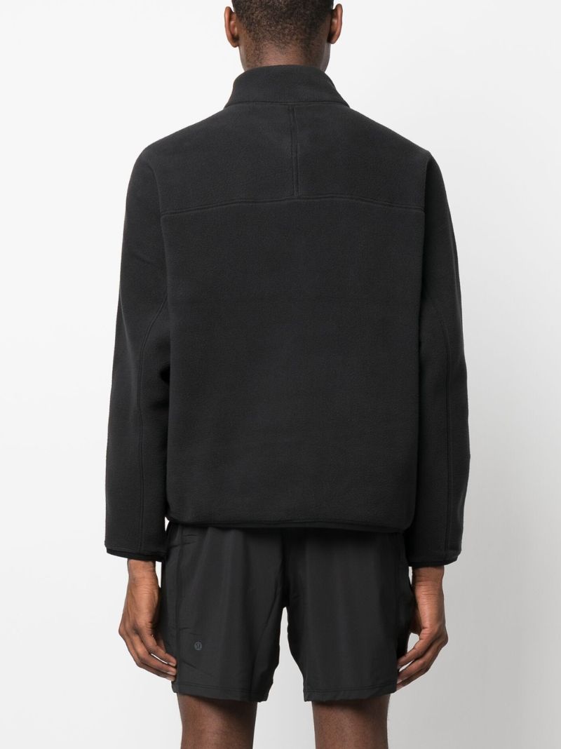 Black Half-zip Polar Fleece Top
