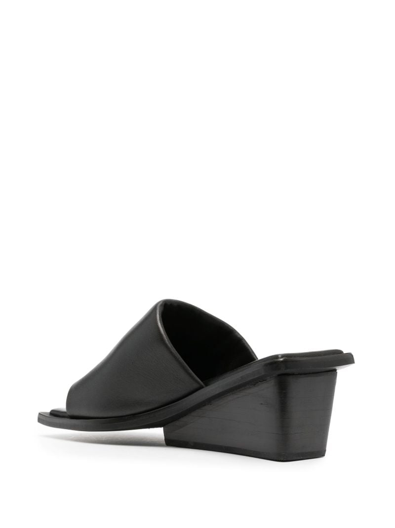 Black 65 Wedge Leather Sandals