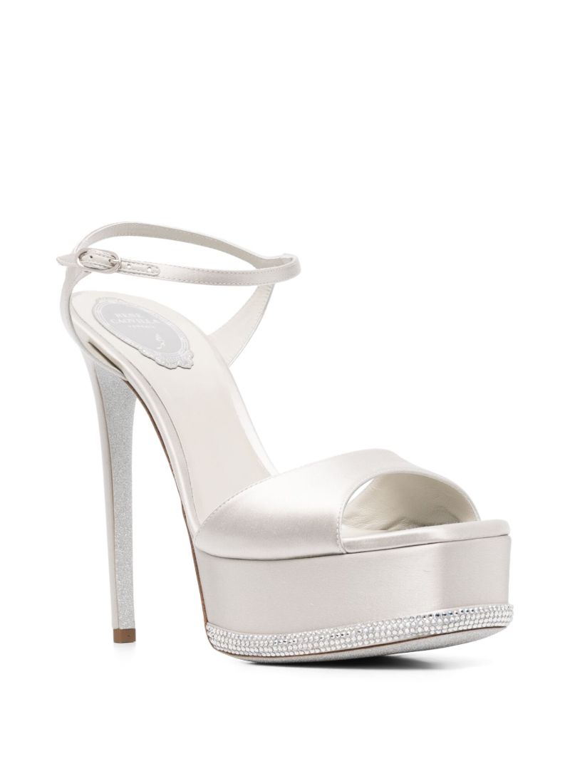Grey 130 Crystal-embellished Platform Sandals