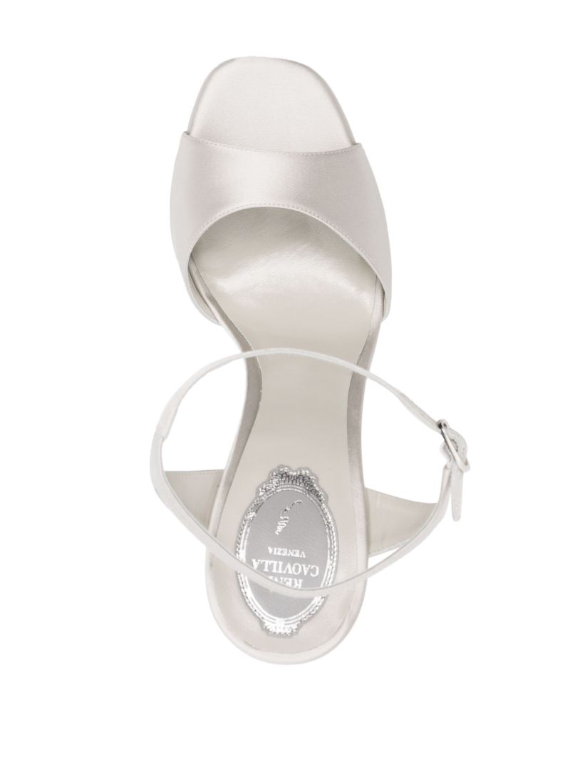 Grey 130 Crystal-embellished Platform Sandals