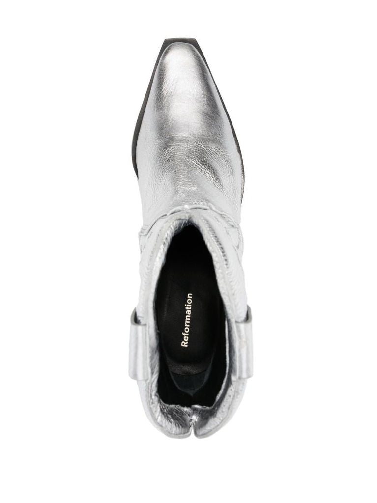 Silver-tone Otto Metallic Cowboy Boots